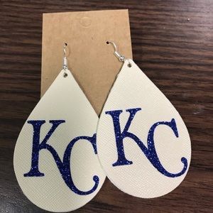Kansas City Royals Leather Earrings